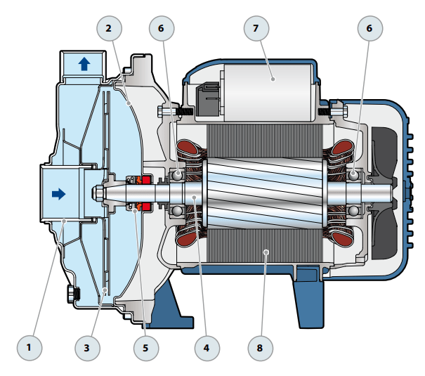 Bomba Pedrollo acero inox 0.5 hp 220/440 V (Trifásico)